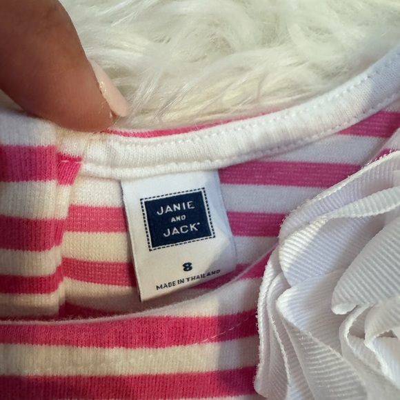 🌸Janie and Jack Pink and White Striped Dress🌸 - Picture 5 of 5